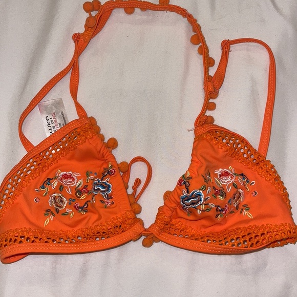 Asos Swim Premium Pom Pom Embroidered Fishnet
Triangle Bikini - Picture 10 of 11